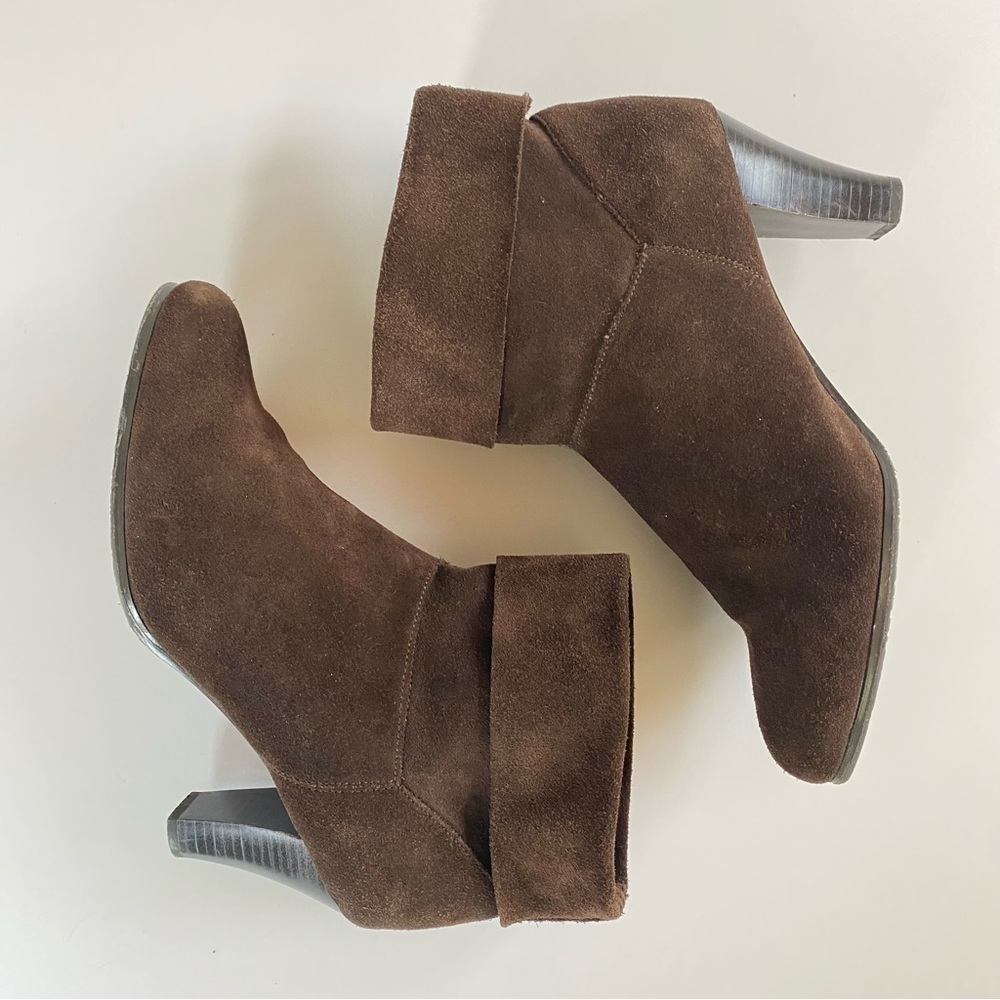 MARKON Brown Suede Ankle Boots Women’s Size  8.5 8-1/2 - Picture 3 of 12